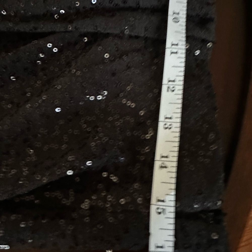 Neiman Marcus Black Sequin Maxi Pencil Skirt with slit in back - Picture 6 of 10